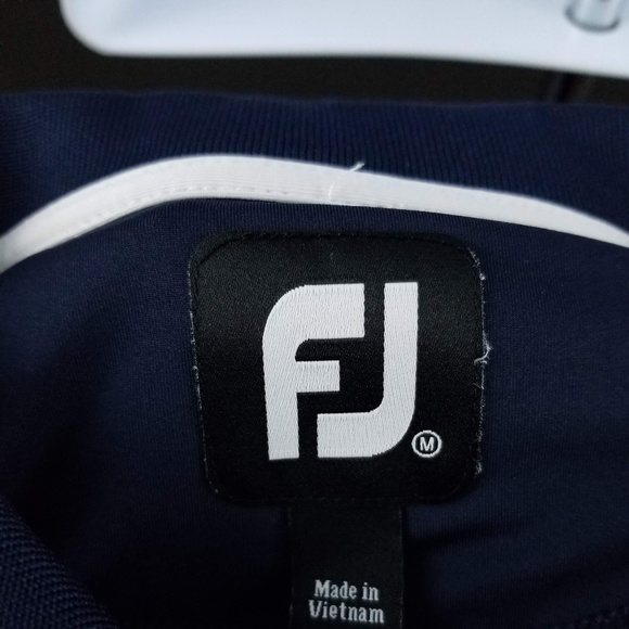 FOOTJOY Mens Blue Polo Woodlands Country Club Sz M - Picture 7 of 8